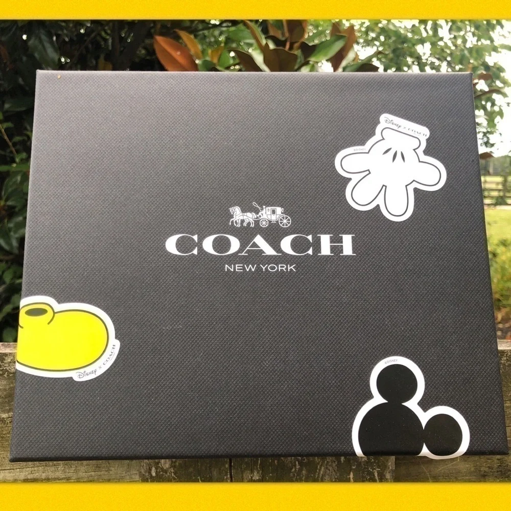 Coach Boxed Set Large Mickey Mouse Keychain Fob Set